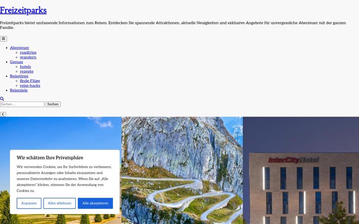 Screenshot of freizeitparks.org