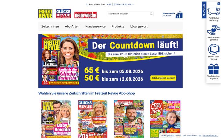 Screenshot of freizeitrevue-abo.de