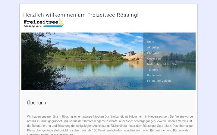 Screenshot of freizeitsee-roessing.de