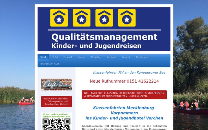 Screenshot stránky freizeitspass-verchen.de
