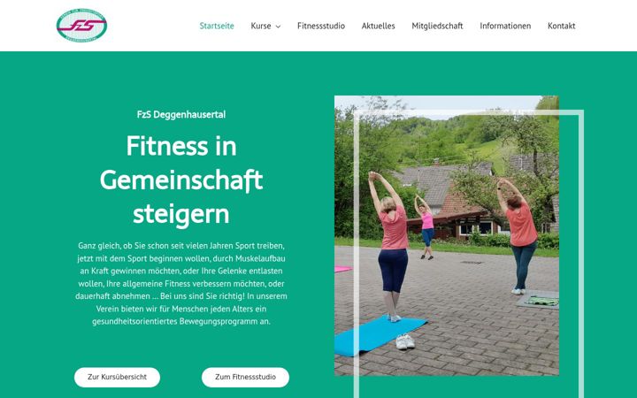 Screenshot stránky freizeitsportverein.de