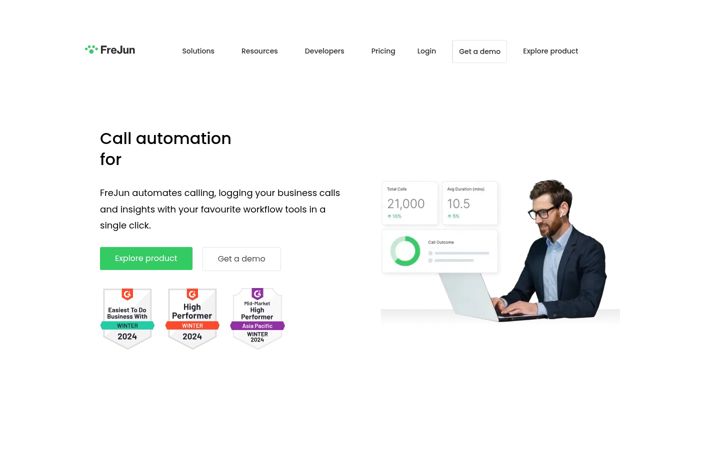 Screenshot von frejun.com