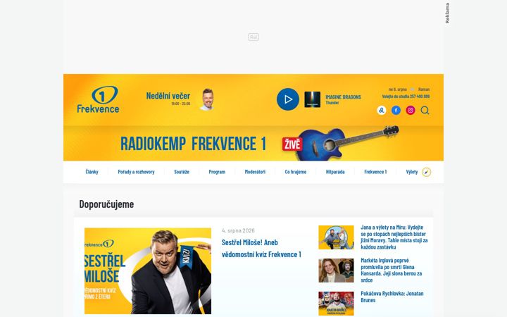 Screenshot of frekvence1.cz