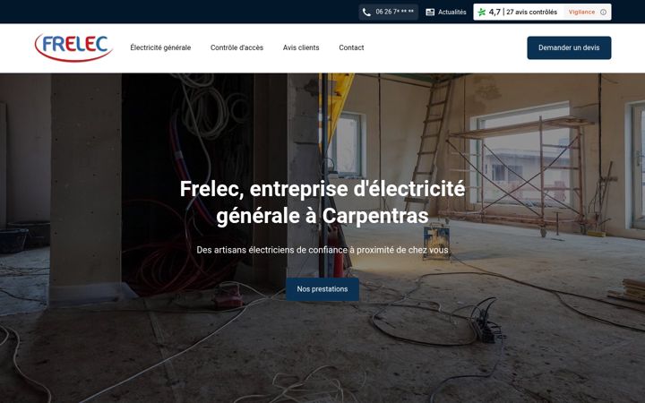 Screenshot of frelec-vaucluse.fr