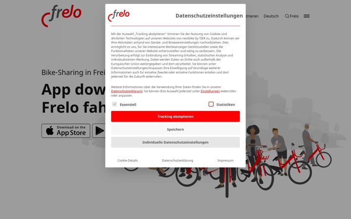 Screenshot of frelo-freiburg.de