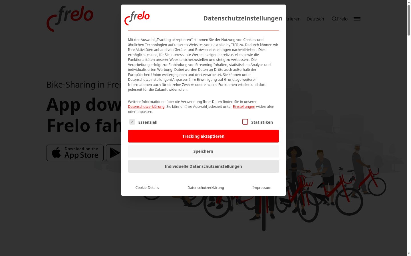 Snímek obrazovky baneru souhlasu zobrazeného před jakoukoli interakcí