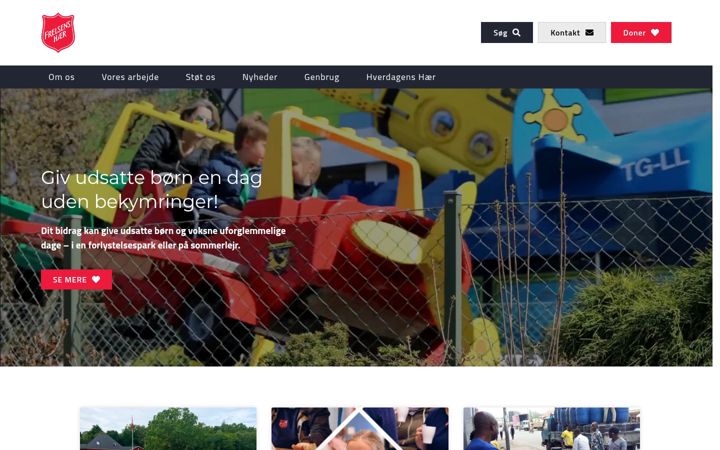Screenshot of frelsenshaer.dk