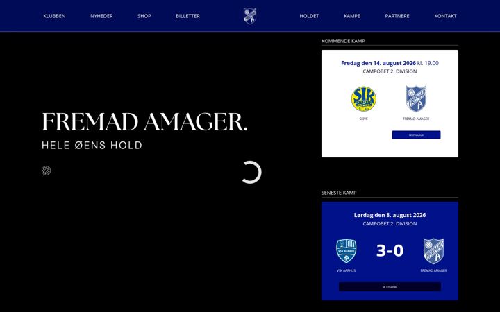Screenshot of fremadamagerelite.dk