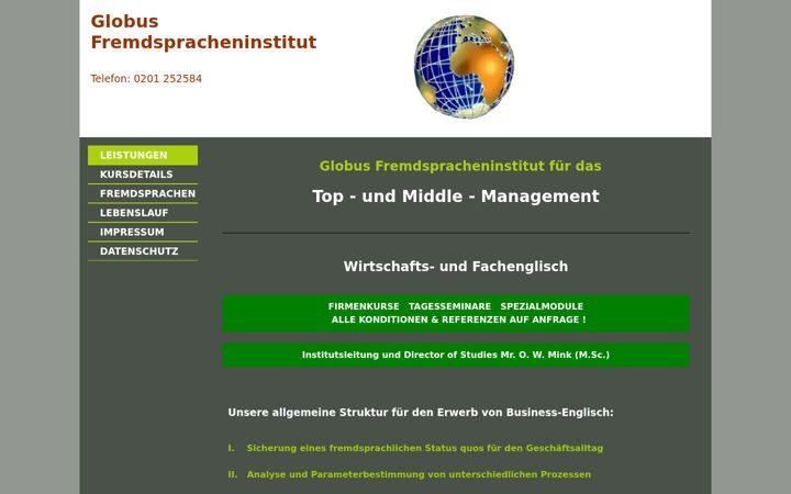 Screenshot of fremdspracheninstitut-globus.de