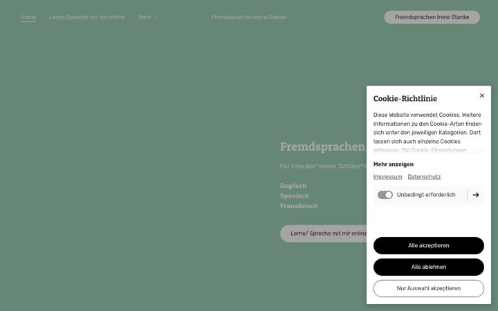 Screenshot of fremdsprachenirenestanke.de