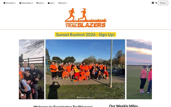 Screenshot of fremingtontrailblazers.co.uk