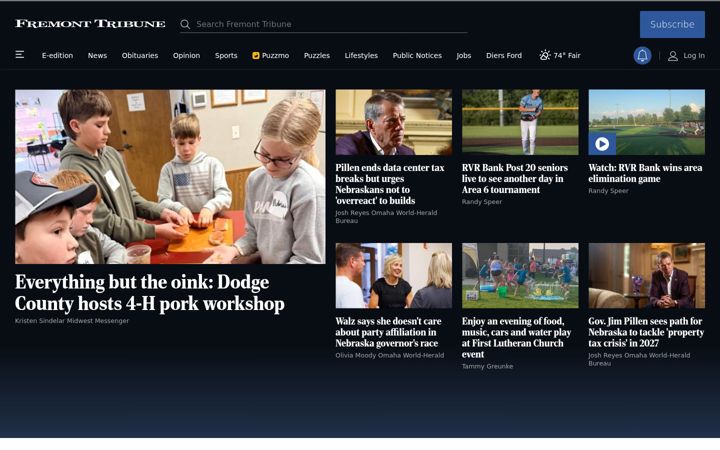 Screenshot of fremonttribune.com