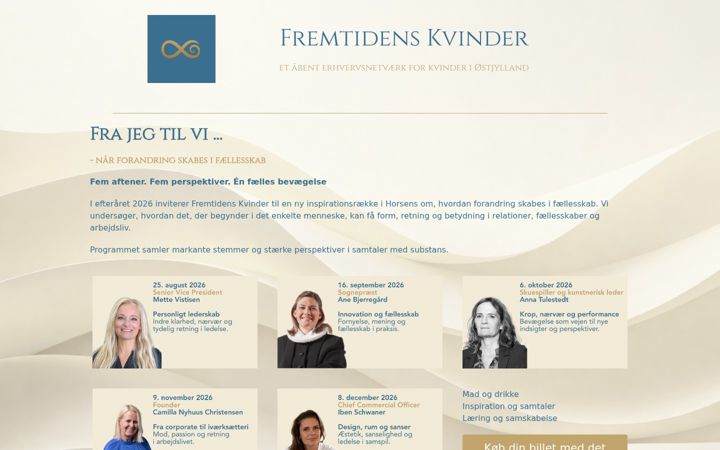 Screenshot of fremtidenskvinder.dk