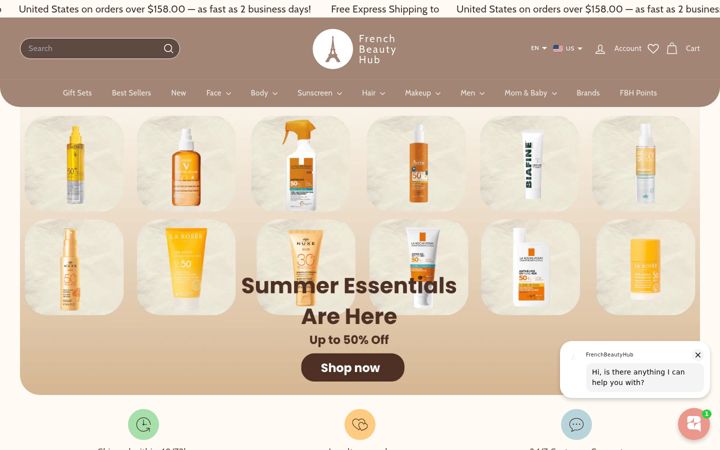Screenshot of frenchbeautyhub.com