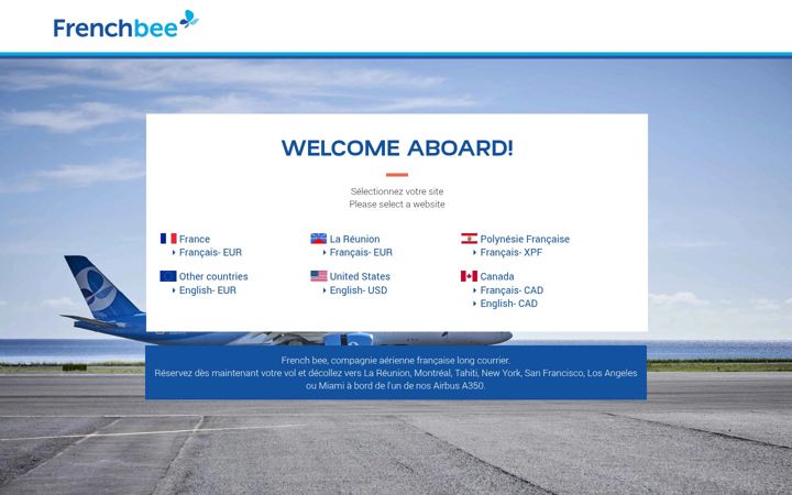 Screenshot of frenchbee.com