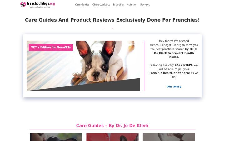 Screenshot of frenchbulldogsclub.org