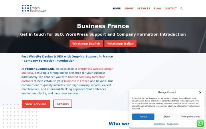 Screenshot of frenchbusiness.uk