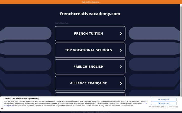 Screenshot of frenchcreativeacademy.com