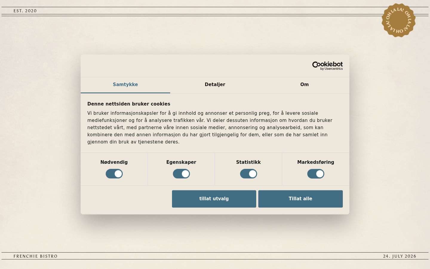 Screenshot of the consent banner shown before any interaction