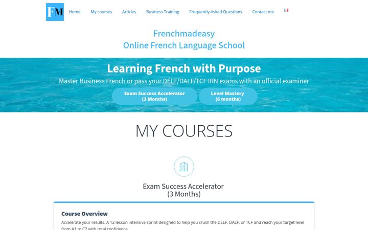 Screenshot του frenchmadeasy.com
