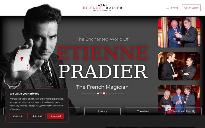 Screenshot of frenchmagician.co.uk
