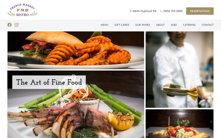 Screenshot of frenchmarketbistro.com