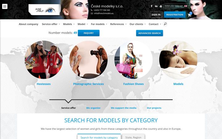 Screenshot of frenchmodels.eu