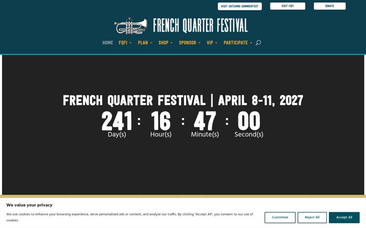 Screenshot of frenchquarterfest.org