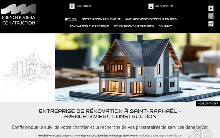 Screenshot of frenchrivieraconstruction.fr