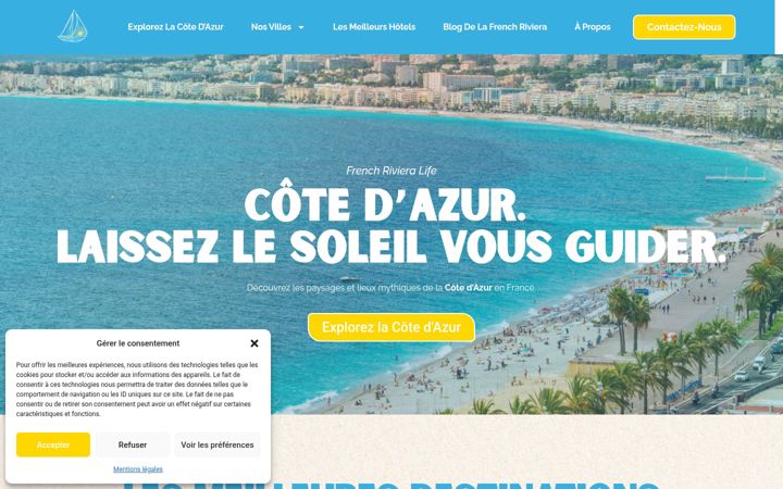 Screenshot of frenchrivieralife.com