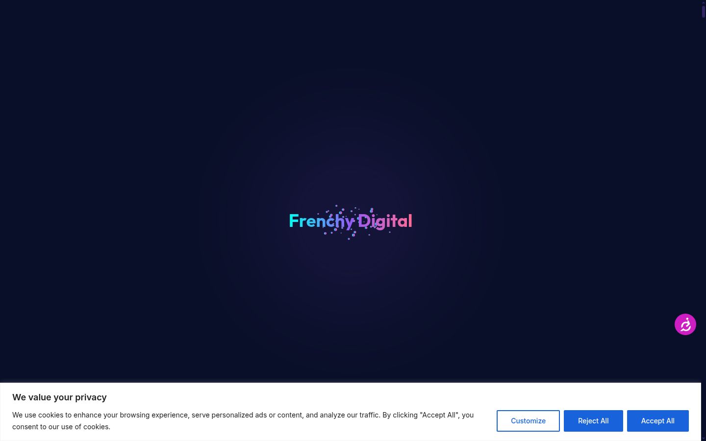 Screenshot del banner di consenso mostrato prima di qualsiasi interazione