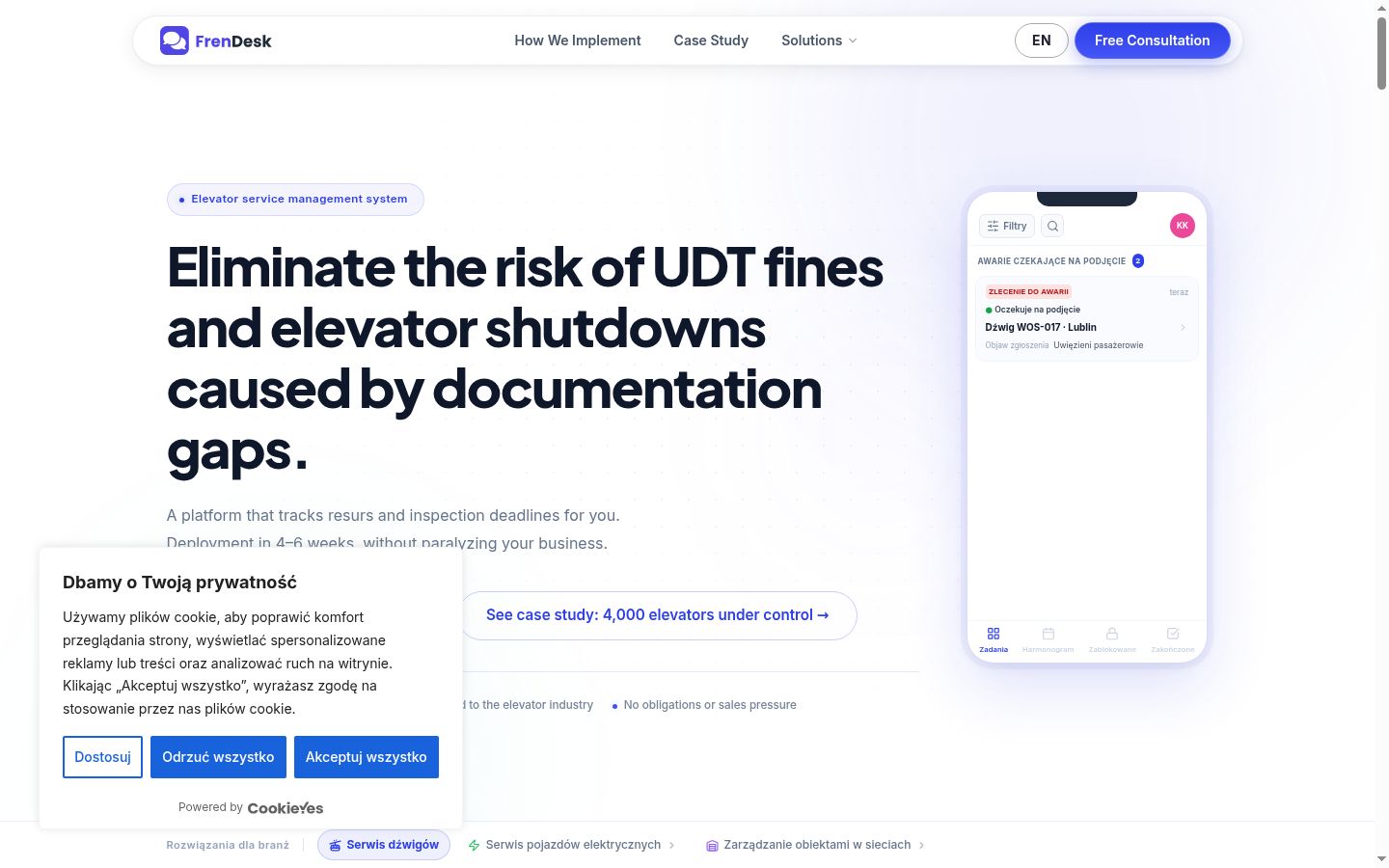 Screenshot of the consent banner shown before any interaction