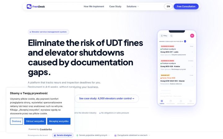 Screenshot of frendesk.com