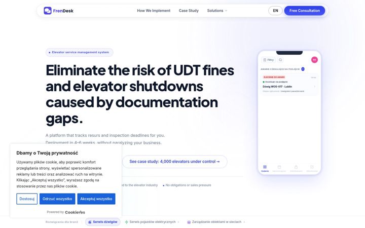 Screenshot of frendesk.pl