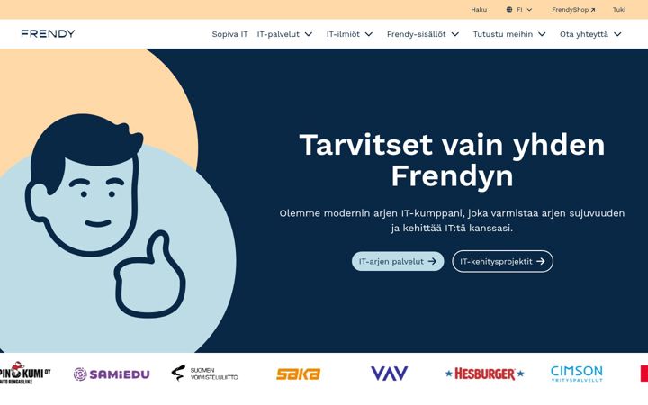 Captură de ecran a frendy.fi
