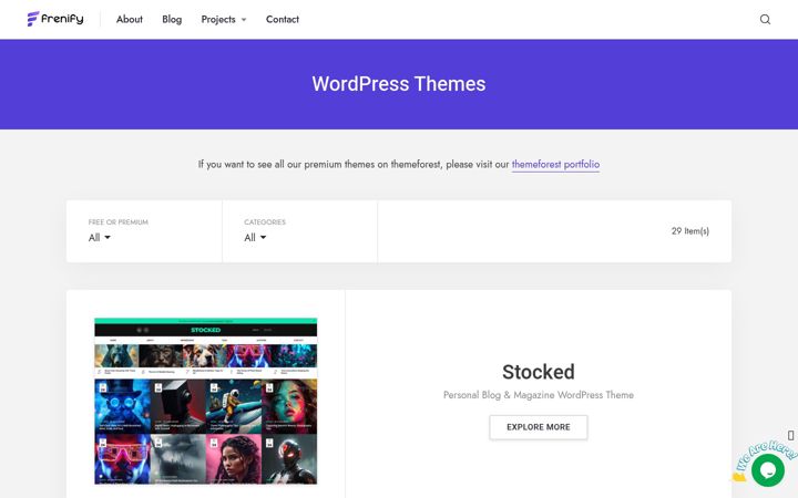 Screenshot of frenify.com