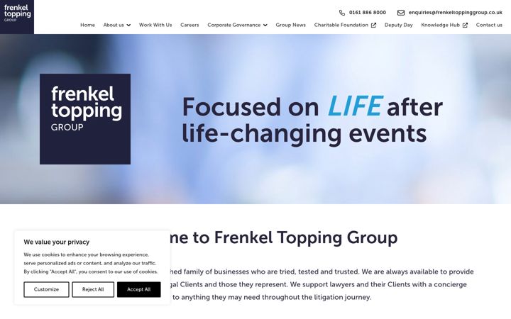 Snímek obrazovky frenkeltoppinggroup.co.uk