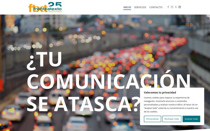 Screenshot of frenteatexto.com