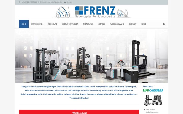 Screenshot of frenz-gabelstapler.de
