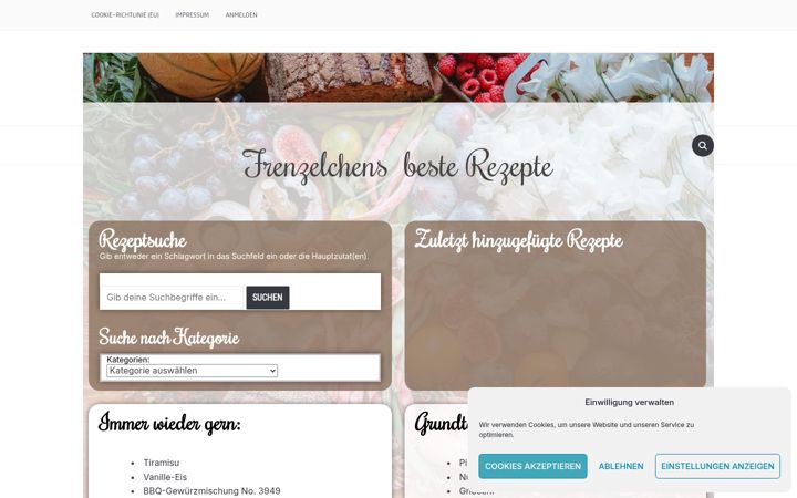 Screenshot of frenzelchen.de