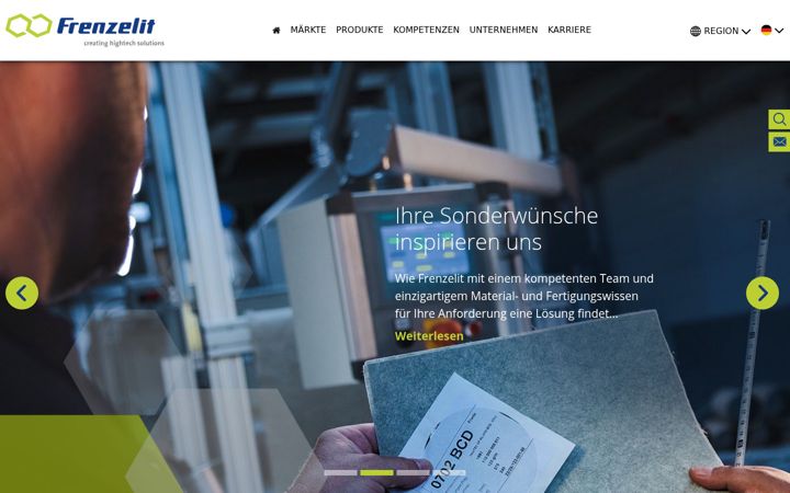 Screenshot of frenzelit.com