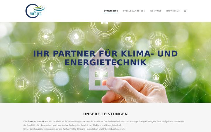 Screenshot of freotec.de