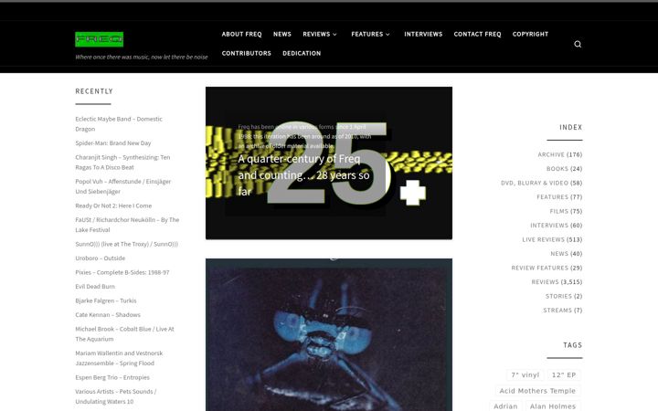 Screenshot of freq.org.uk