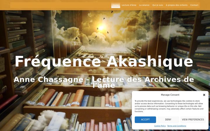 Screenshot of frequenceakashique.fr