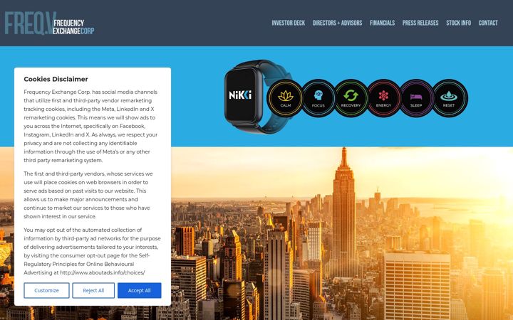 Screenshot of frequencyexchangecorp.com