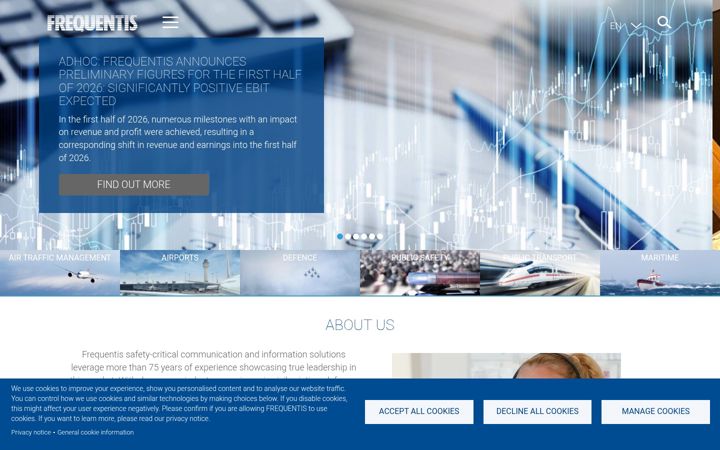 Screenshot ta' frequentis.com