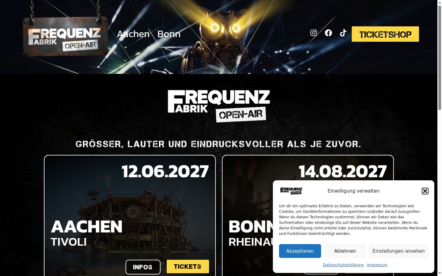 Snímek obrazovky baneru souhlasu zobrazeného před jakoukoli interakcí