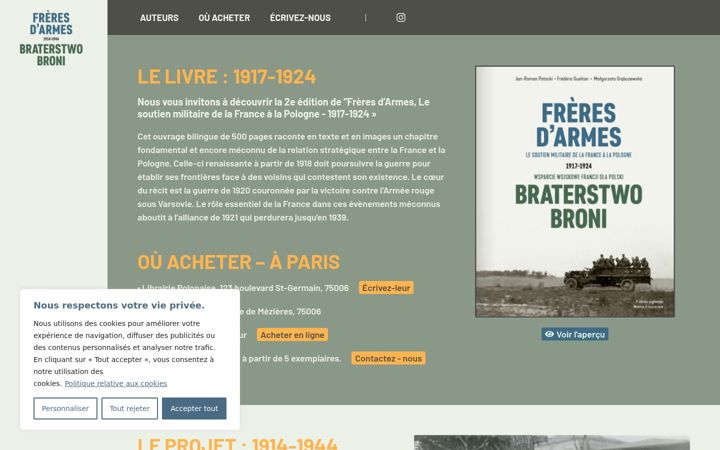 Screenshot of freresdarmes.eu