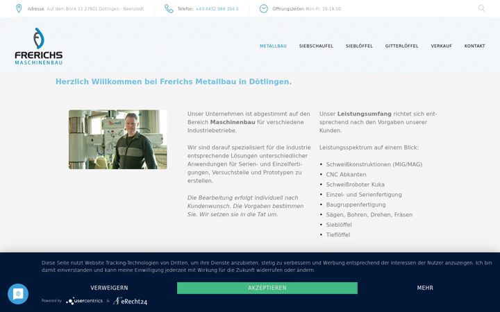 Screenshot of frerichs-metallbau.de