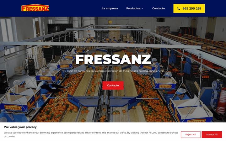 Ekraanipilt saidist fresanz.es